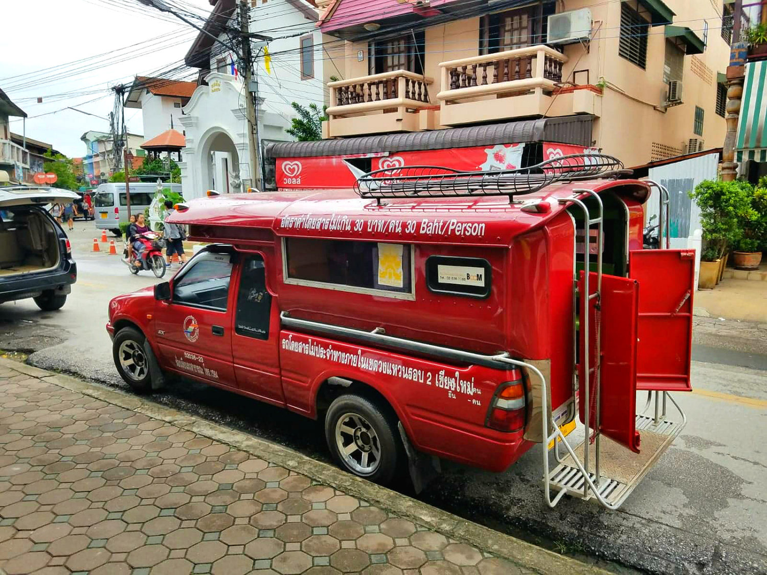 Seongthaew red taxi