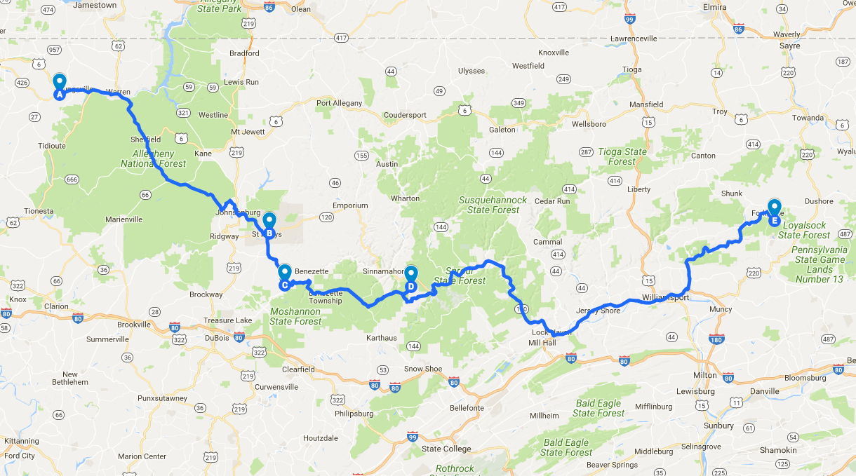 Pennsylvania Wilderness Road Trip