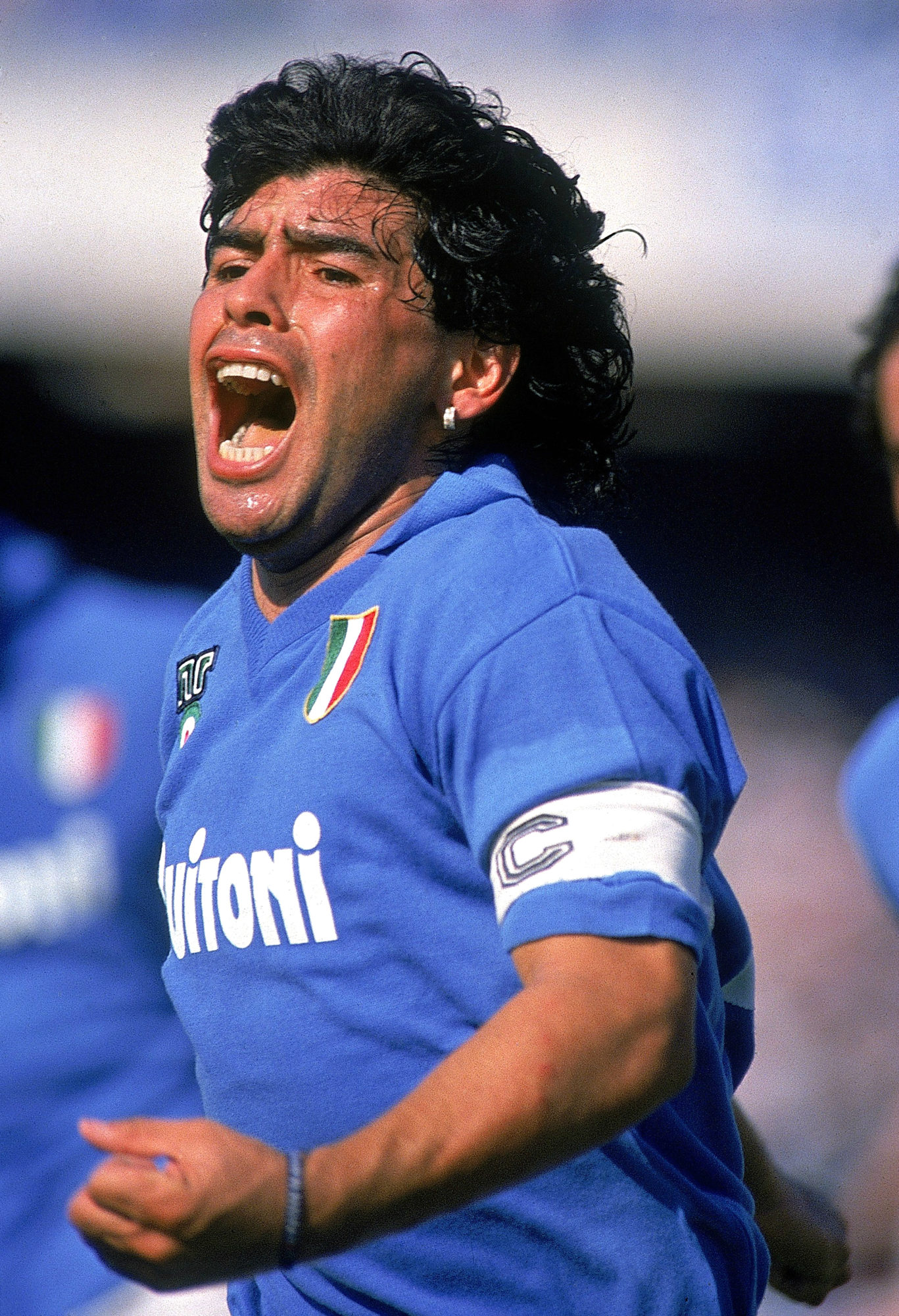 Diego Maradona playing for Napoli