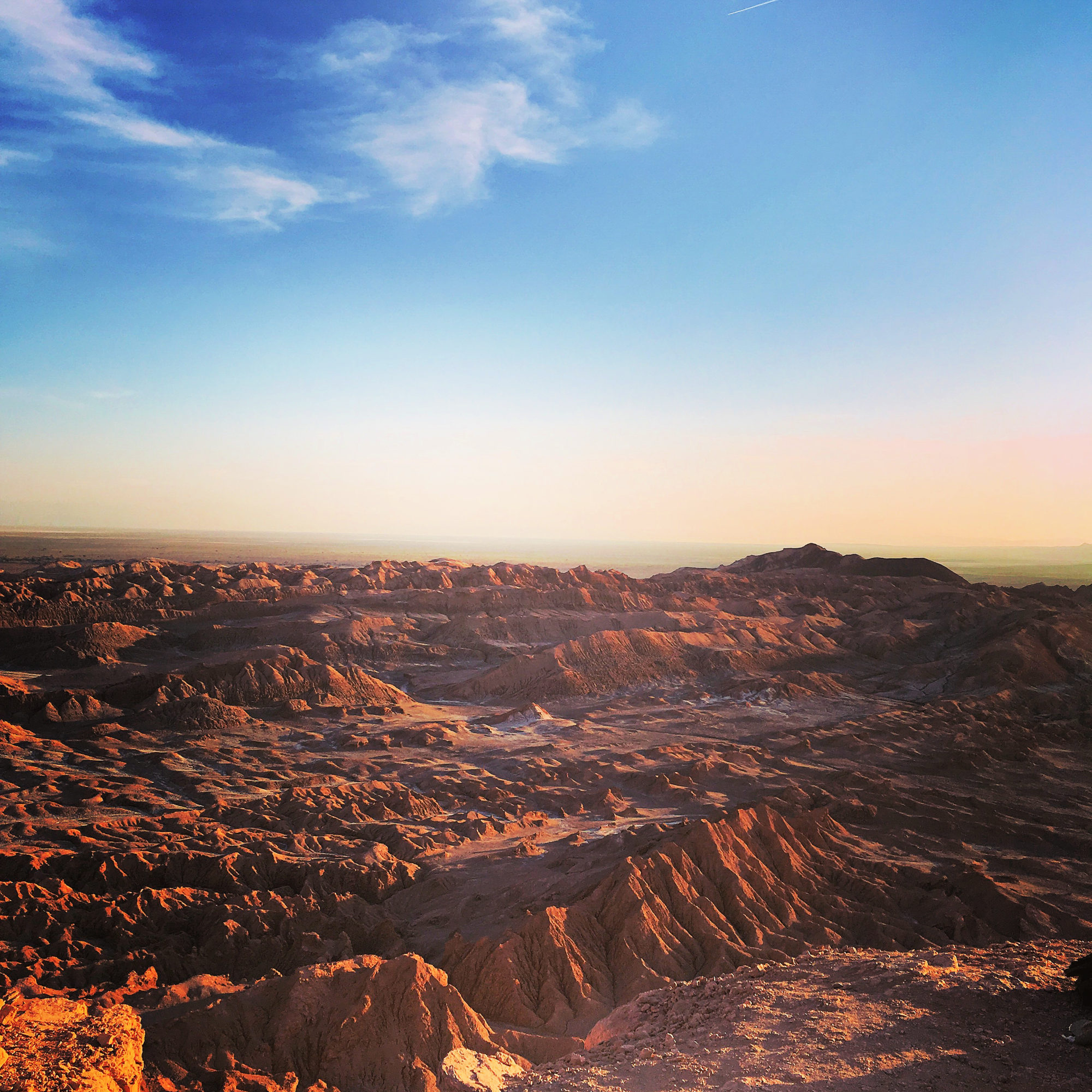 Watching the sunset at the Atacama Desert