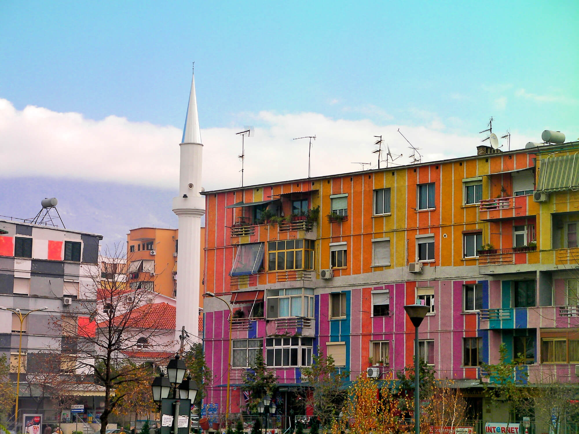 Multi-Coloured Houses in Tiranë, Albania