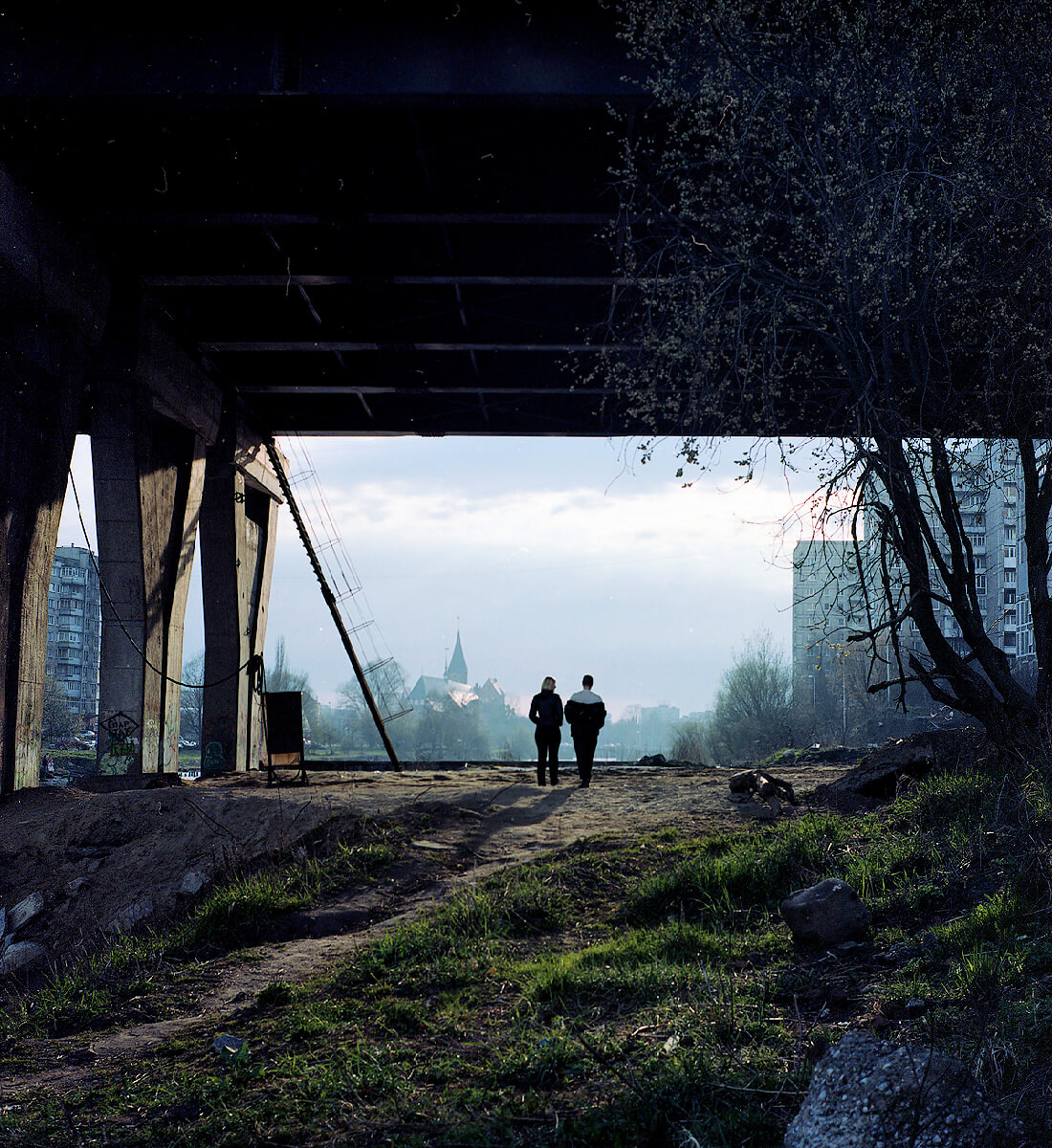 Under the second flyover bridge in Kaliningrad