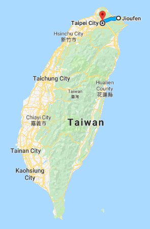 Jiufen Taiwan Map
