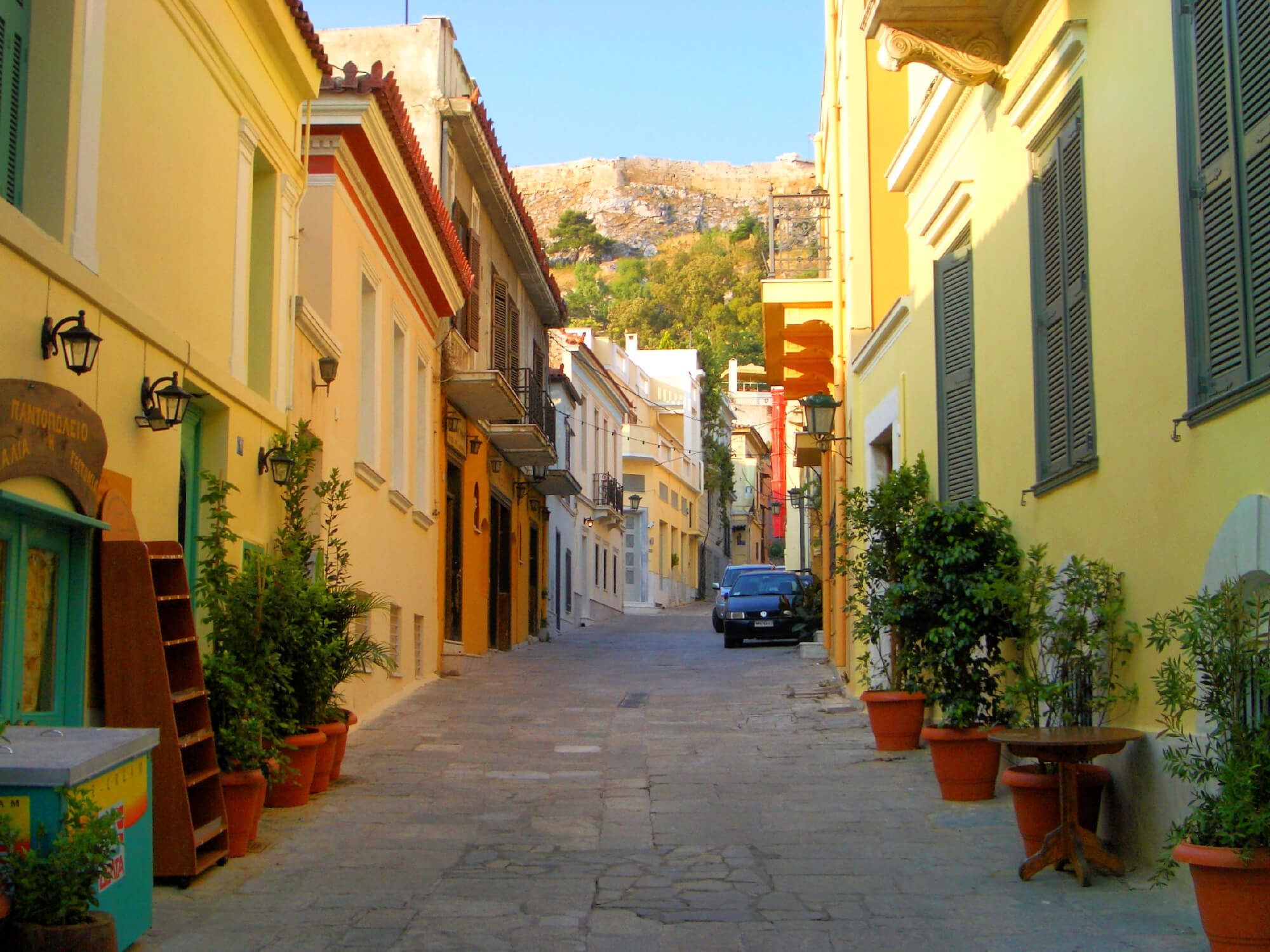 The Plaka District in Athens.